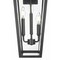 Z-Lite Gannon 3 Light Outdoor Wall Light, 10in. W x 27.25in. H, Black 5008B-BK - alternate 4